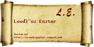 Lovász Eszter névjegykártya
